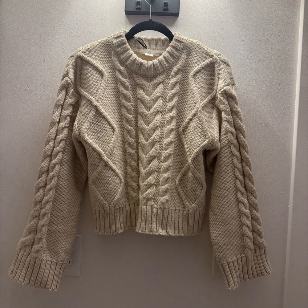 Cable Knit Cream Sweater